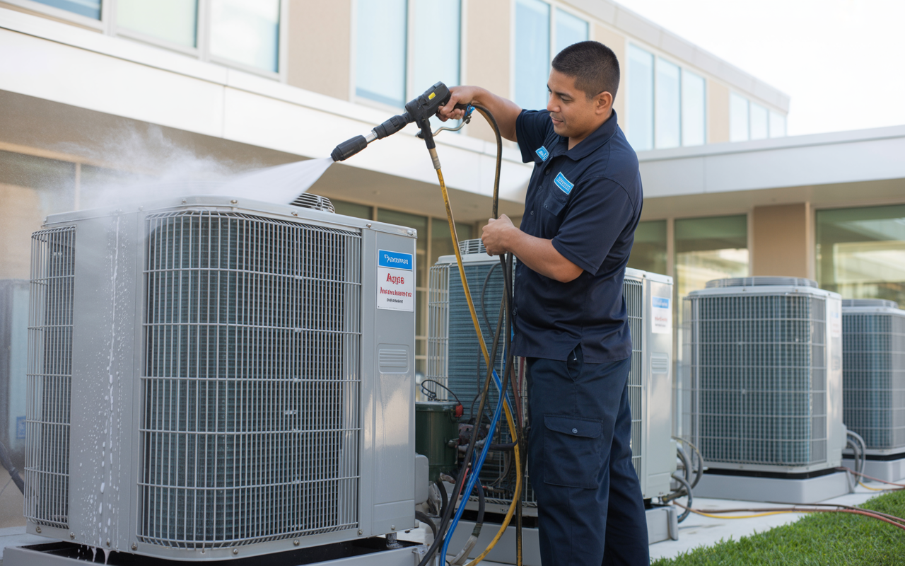 Condenser Coil Cleaning – D&E Bay Services Bay Area